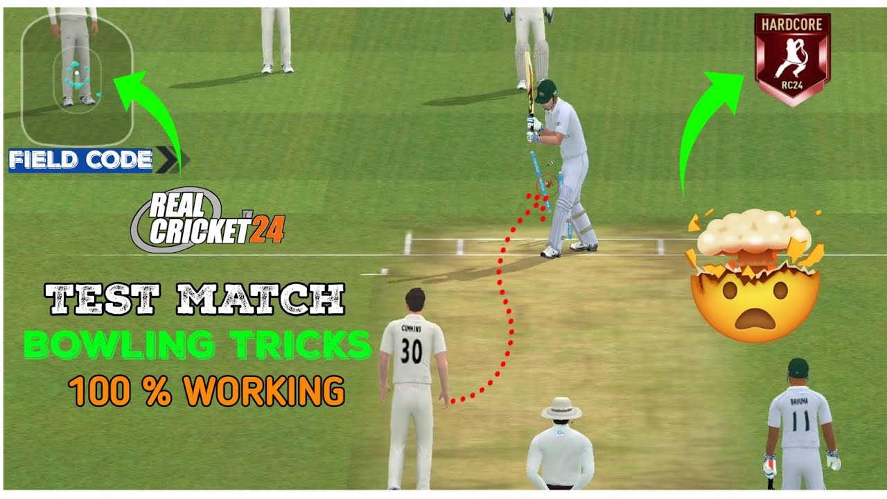 How to Take Wickets in Real Cricket 24 Test Match | HARDCORE | Bowling Tips and Tricks 2025