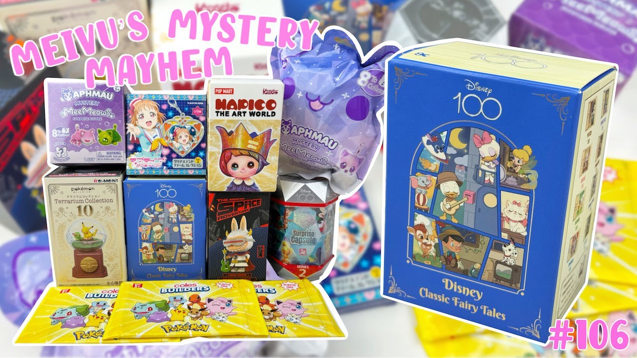 Open 11 Blind Boxes With Me! POP MART DISNEY, POKEMON RE-MENT, ANIME, APHMAU AND MORE! MMM 106