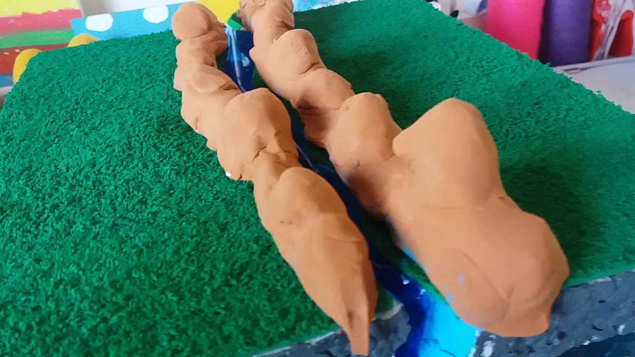 Maquete Placas tectônicas movimento divergente
