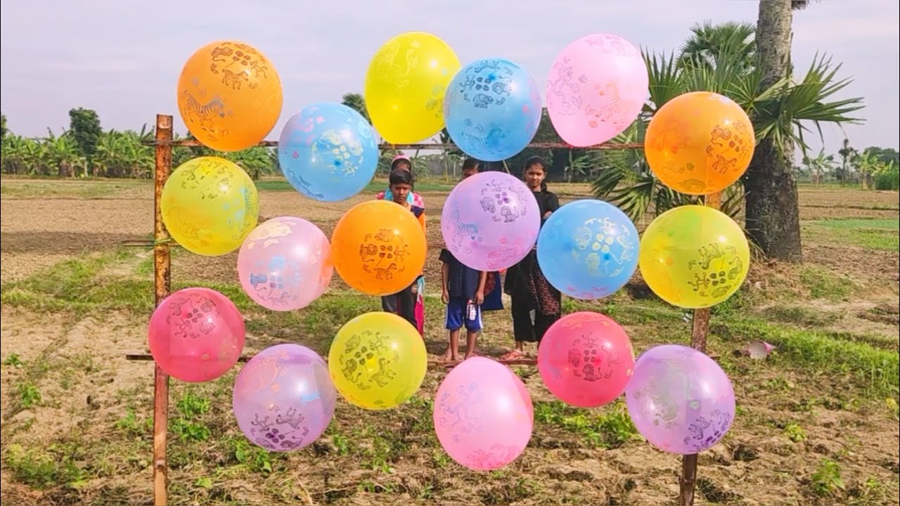 outdoor fun with Flower Balloon and learn colors for kids by I kids episode -426.