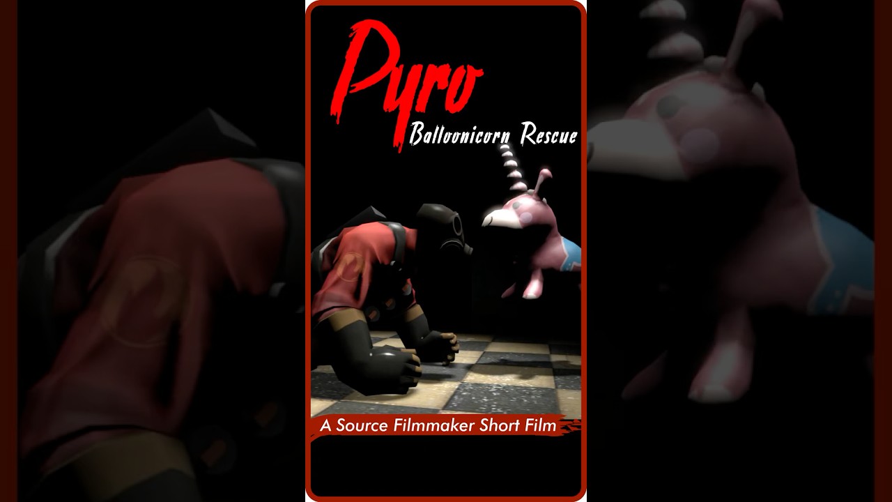 SFM | Pyro | Balloonicorn Rescue  #Shorts