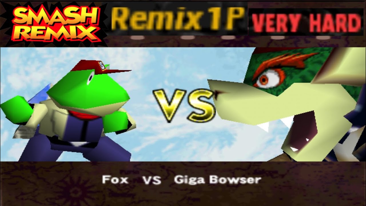 Smash Remix - Classic Mode Remix 1P Gameplay with BETA Slippy (VERY HARD)