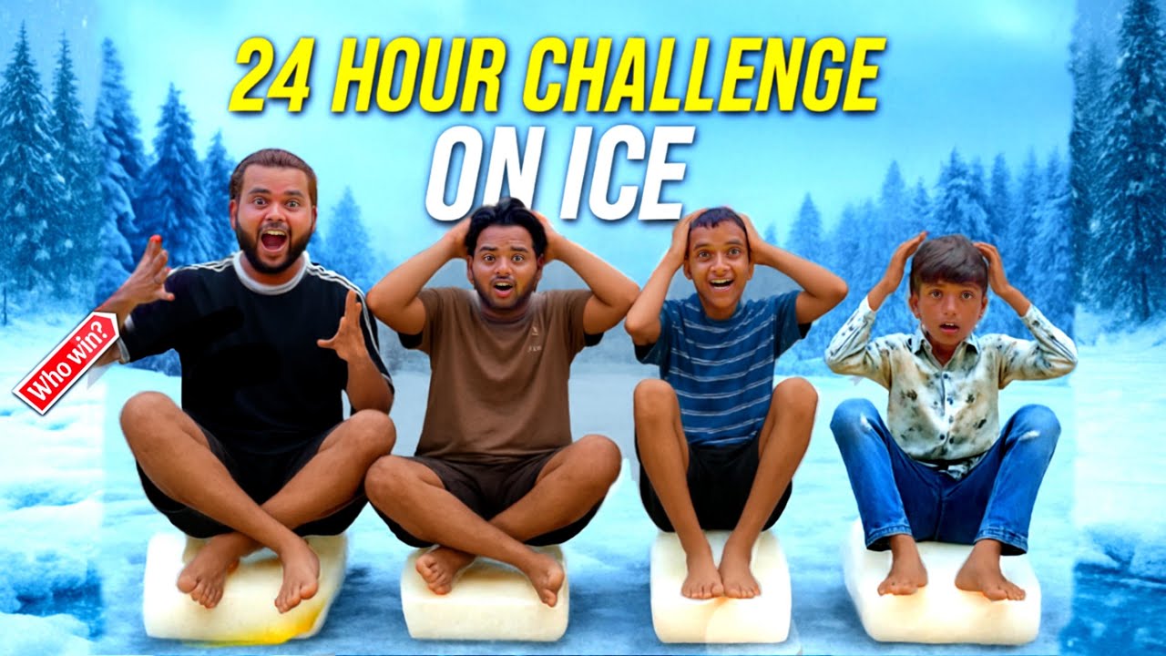 Living on Ice For 24 Hours Challenge 😍 Toughest Challenge Ever 🥵