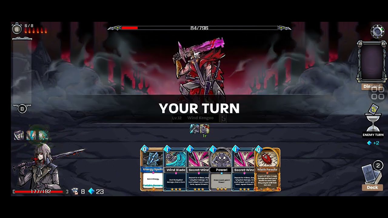 Swordman vs final boss | Call of Lophis Roguelike: Card RPG game