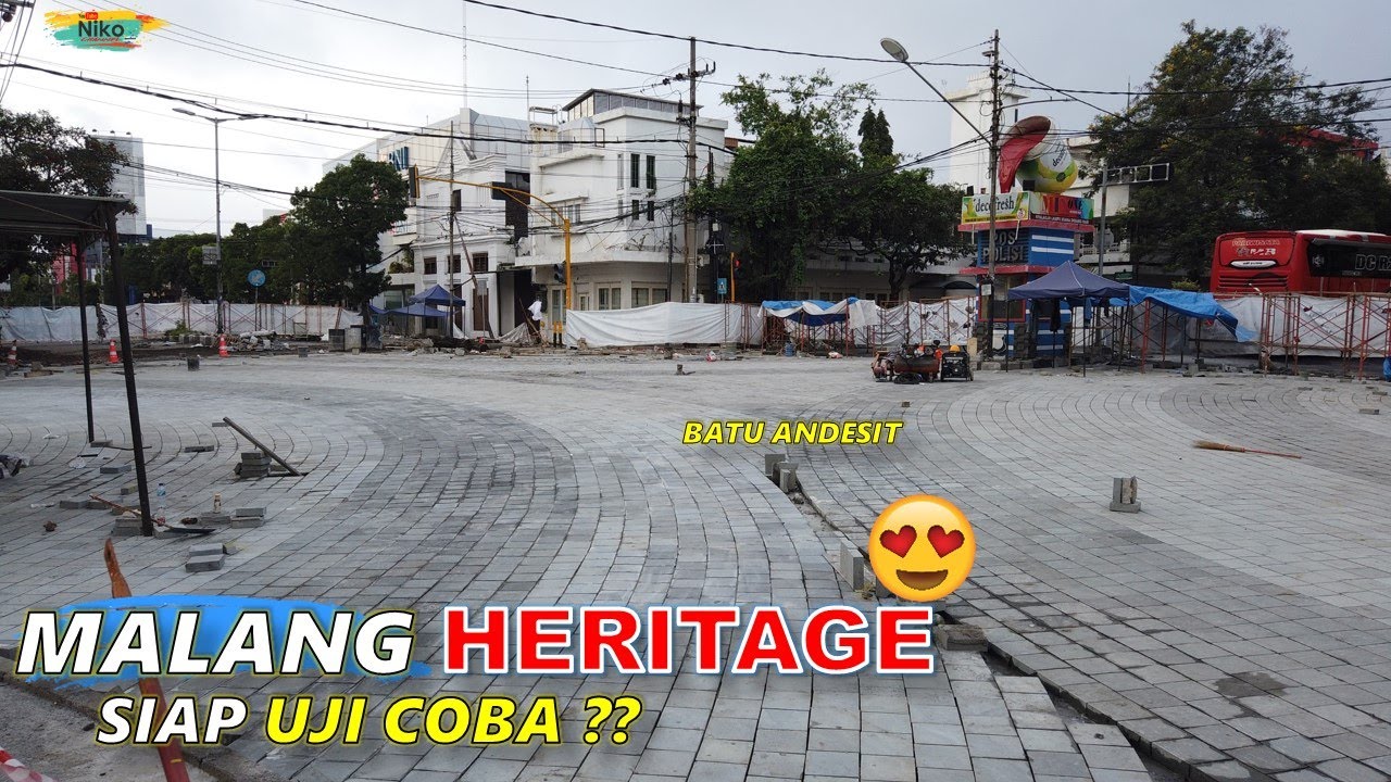 Malang HERITAGE Kayutangan Siap UJI COBA ??? Pakai BATU Andesit nih...