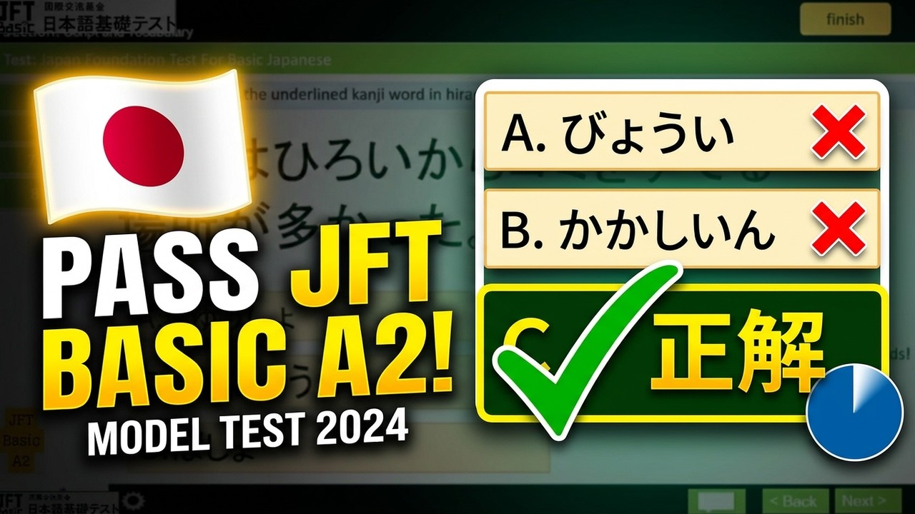 JFT Basic A2 Practice Test 2026 : Full Exam Simulation