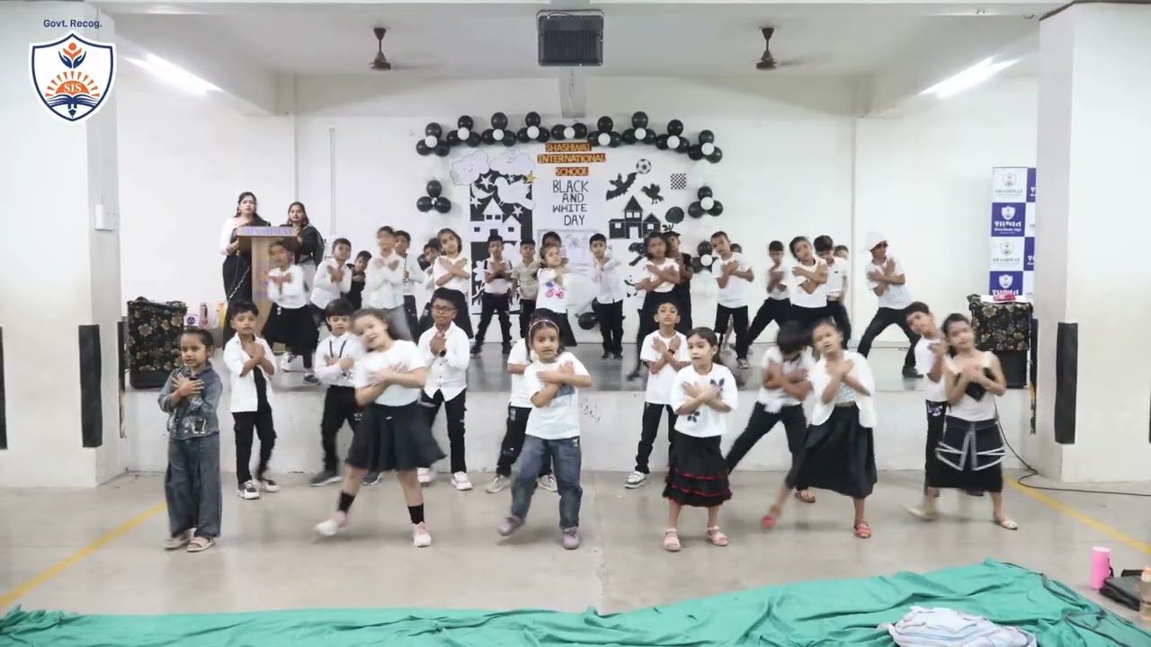 Black & White Day Celebration Std  Pre Primary  English Medium