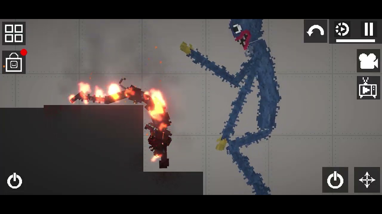 Huggy wuggy eats red blue and yellow camera man and fnaf 1 and fnaf 2