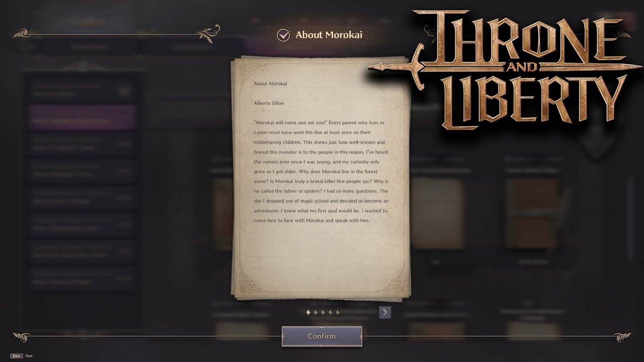 About Morokai - Near Starlight Observatory Ruins Collection Codex THRONE AND LIBERTY