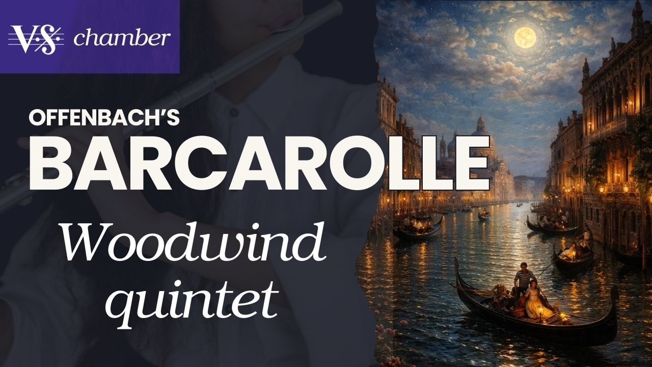 Barcarolle sheet music for Brass Quintet - playalong