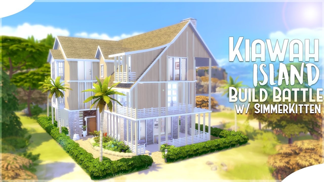 The Sims 4: House Building || Kiawah Island Build Battle vs. SimmerKitten