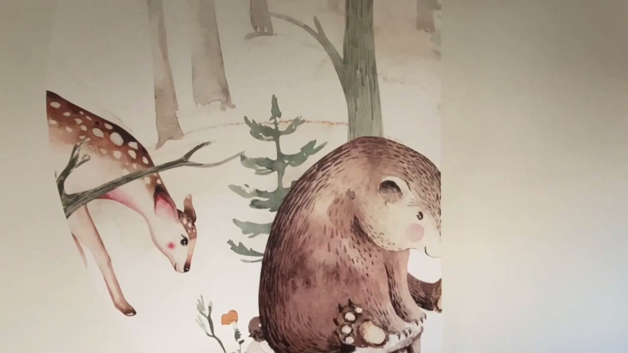 Papier peint rond amis animaux
