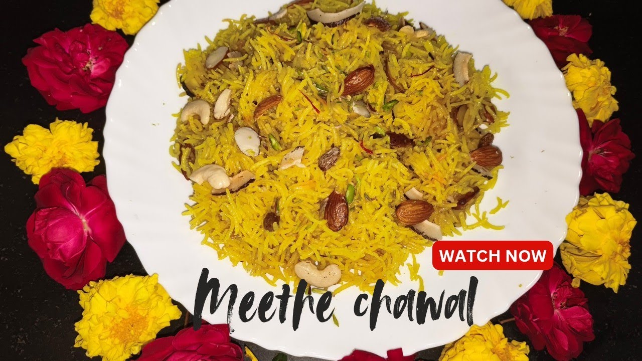 Meethe Chawal Recipe /Basant Panchami special/ केसरिया मीठे चावल बसंत पंचमी के लिए/ zarda pulao 