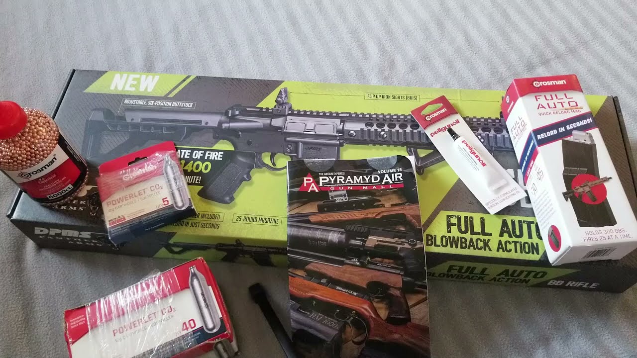 Crosman DPMS SBR Full Auto BB Rifle Pt. 1 The Unboxening