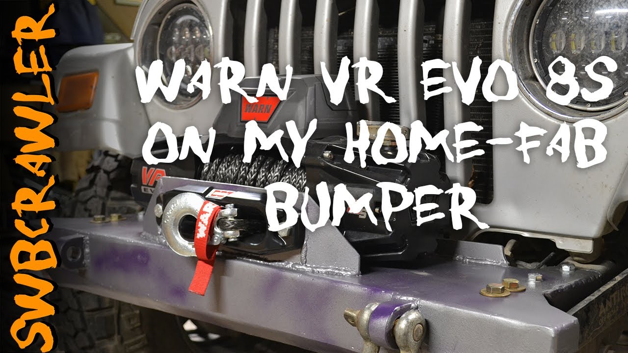 Установка лебедки Warn VR EVO 8s на мой кастомный бампер Jeep TJ/LJ 2005 года!