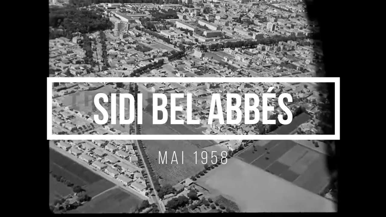 Vue aérienne de Sidi bel abbés. Juin 1958