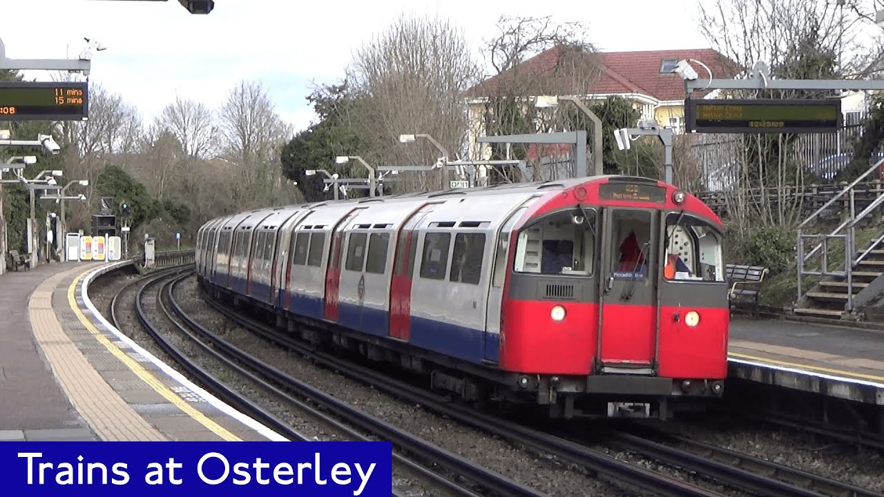 London Underground Piccadilly line trains at Osterley