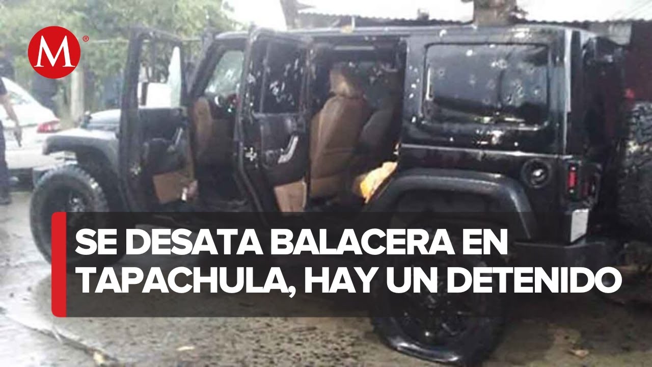 Dos delincuentes abatidos y polic&iacute;a herido en Tapachula, Chiapas