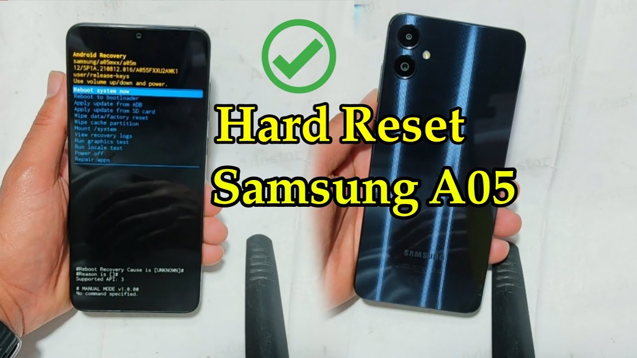 Hard Reset Samsung Galaxy A05