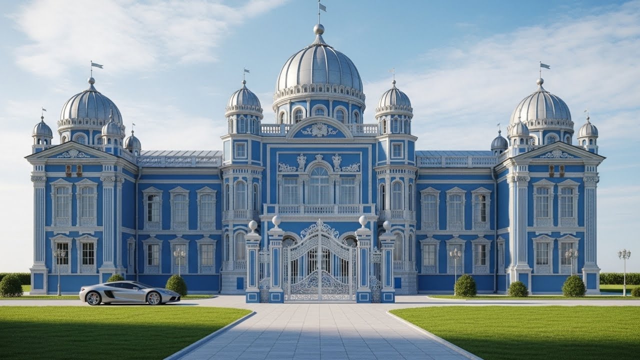Blue & Silver Royal Palace – A Cinematic Journey of Luxury & Elegance