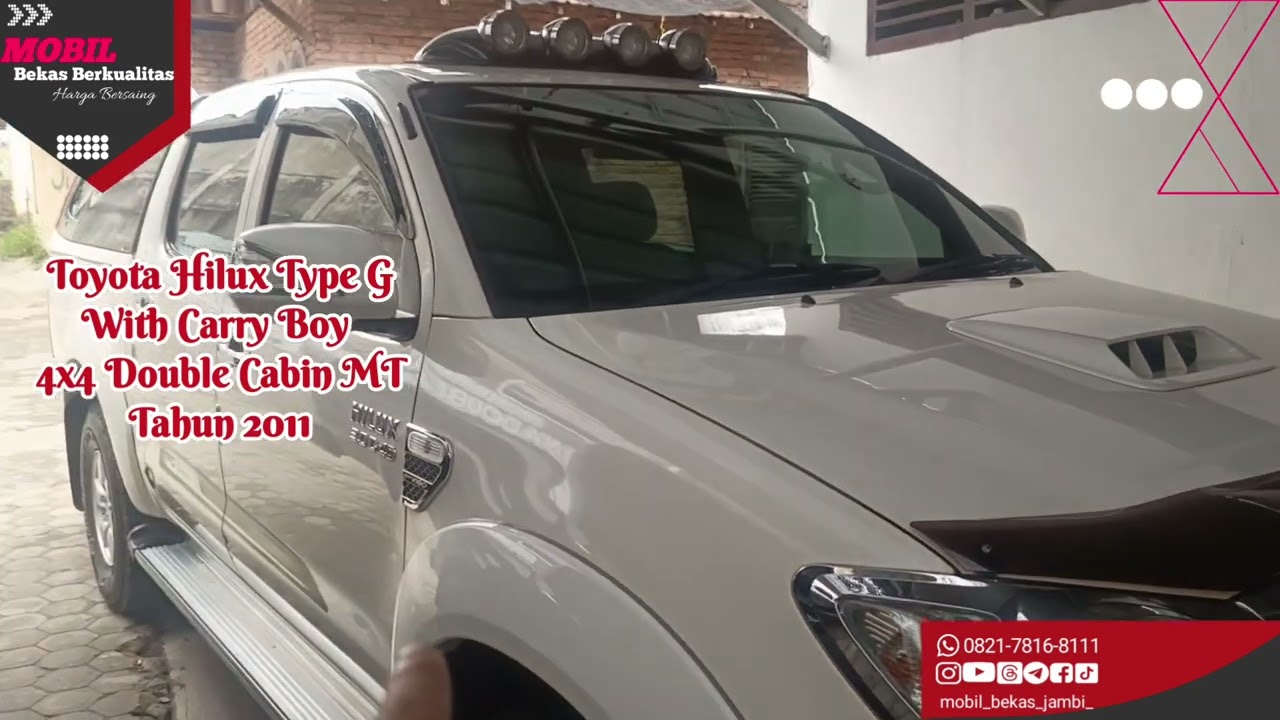 🔴HILUX TYPE G 4X4 DOUBLE CAB MT WITH CARRY BOY 3000 CC DENGAN TORSI 🦏. FREE WICH & LAMPU TEMBAK!!!