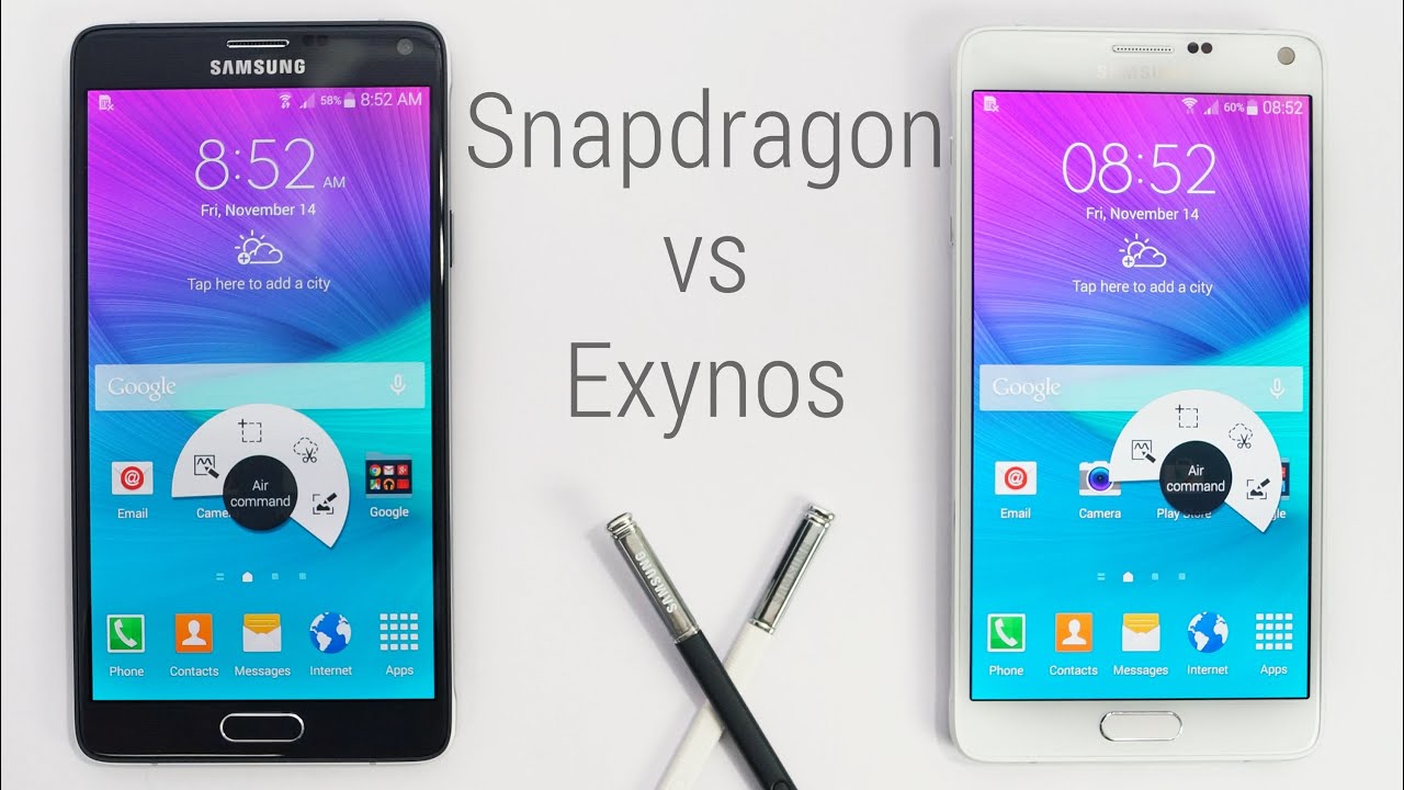 Galaxy Note 4 - Snapdragon 805 vs Exynos 5433 Comparison