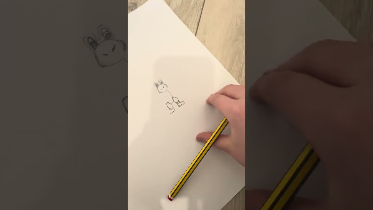 How to draw yoshi from Mario Galaxy movie 