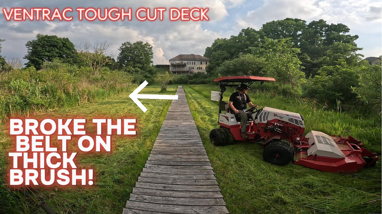 Heavy Brush Hogging With The Ventrac Tough Cut Deck!