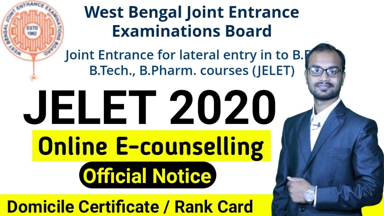 JELET 2020 Counselling Official Notice || Registration || Domicile Certificate || Choice Filling