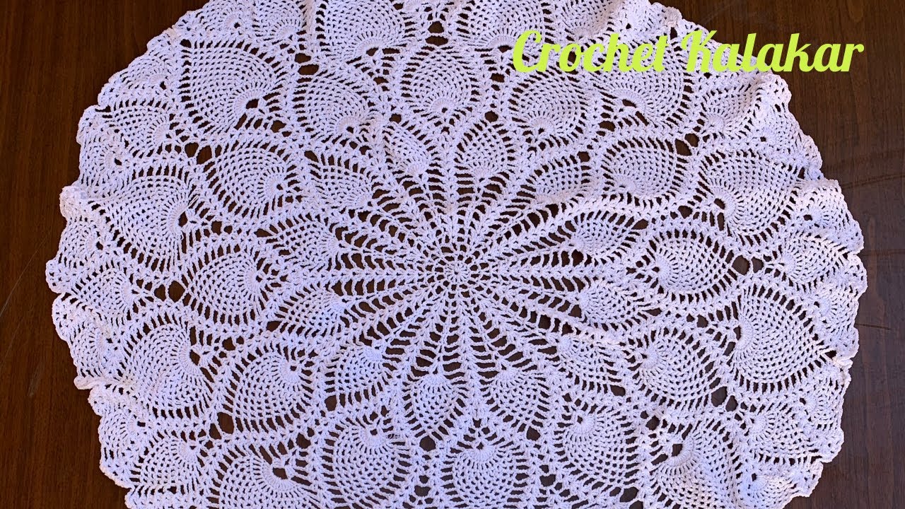 Crochet Pineapple tablecloth |pattern | Easy Crochet Pineapple Doily | Part #2