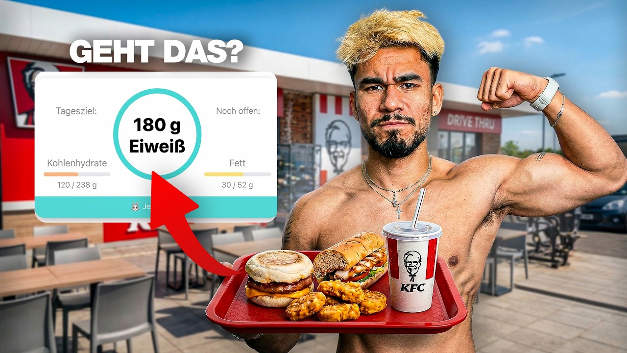 Ein Tag NUR FASTFOOD essen! 😅💪 (Fitness Edition)
