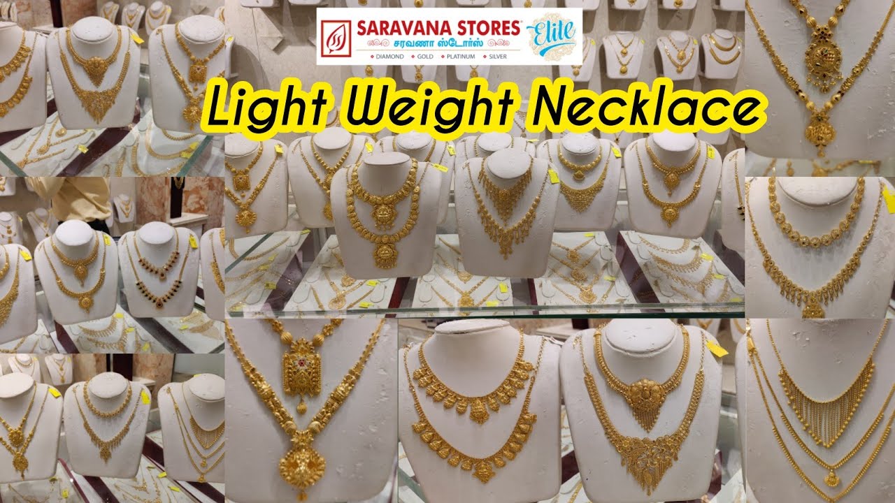 Saravana Elite Necklace Collections from 2 Savaran/Kerala, Coimbatore & Turkey Necklace 2 to 3 Pavun