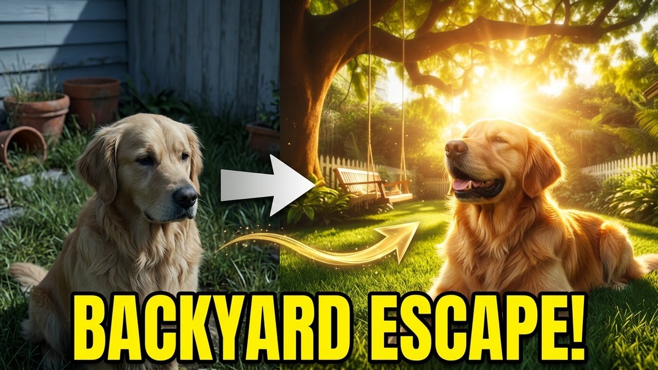 Warm Backyard Escape 🌳✨ | Relaxing Sunshine & Calm Atmosphere