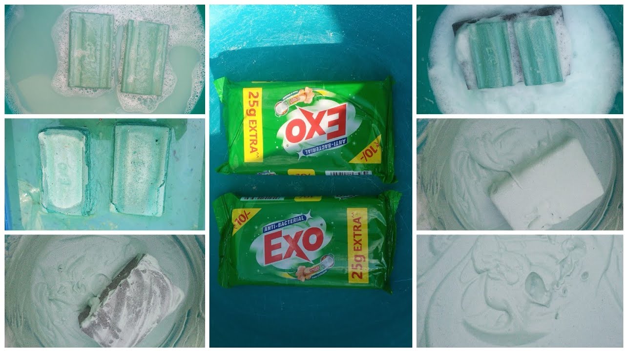 Soaked Exo bars( Thanks for 200+ subscribers✨) #soakedsoapplay #oddlysatisfying #exobar #vimsoap