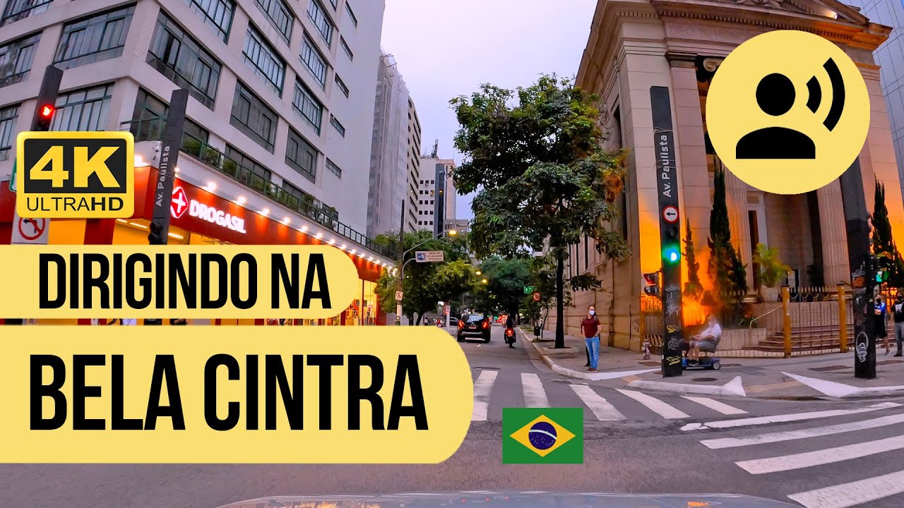 Rua Bela Cintra completa, dos Jardins até o centro anoitecendo (com narração) #120 ⁴ᵏ²⁴