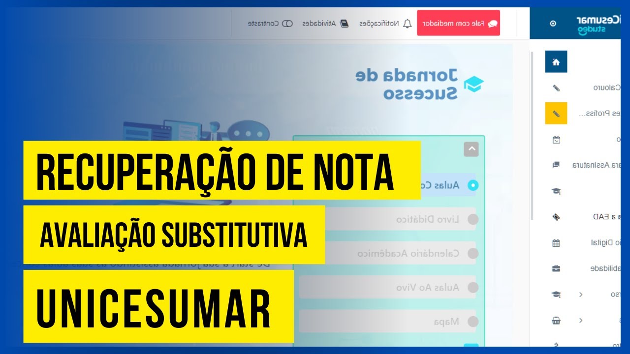 Como solicitar e funciona a Recuperação de nota - Unicesumar - 2024