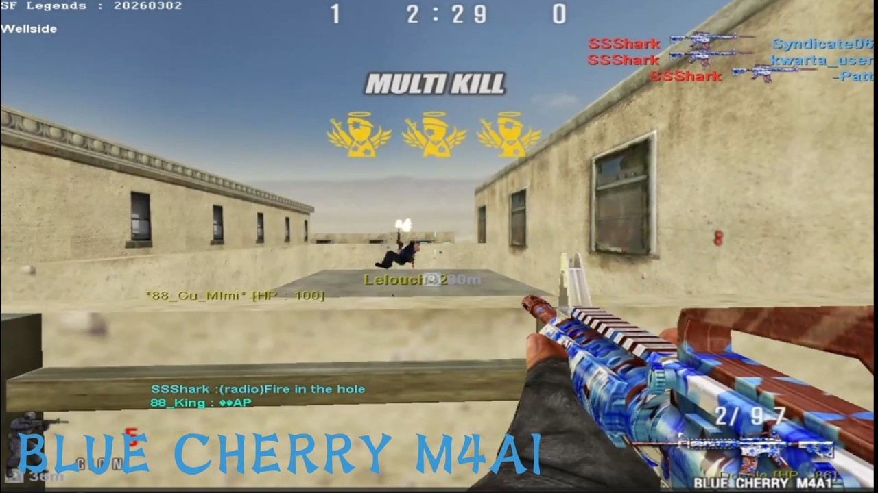 【SF Legends】DesertCamp 22Kill BLUE CHERRY M4A1