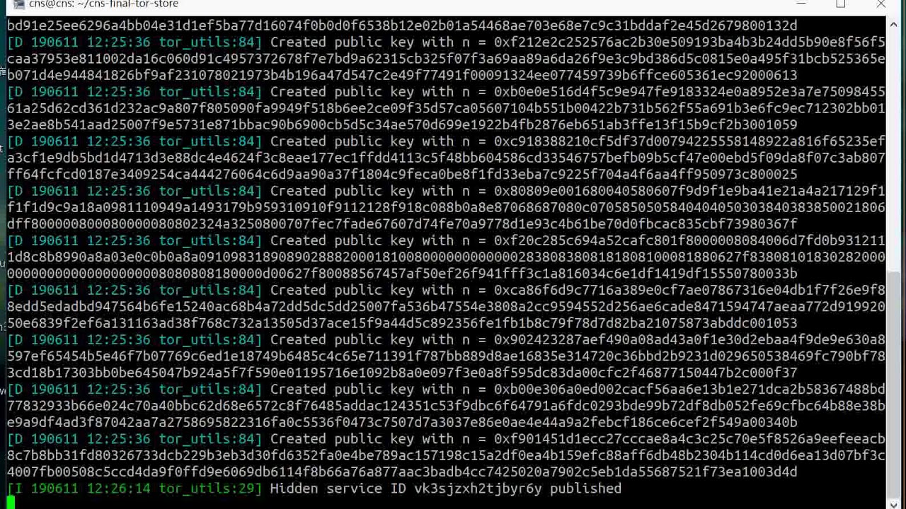 Tor Free Storage Demo