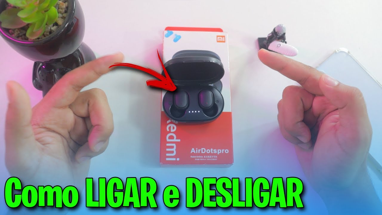 COMO LIGAR e DESLIGAR fone bluetooth REDMI AIRDOTS