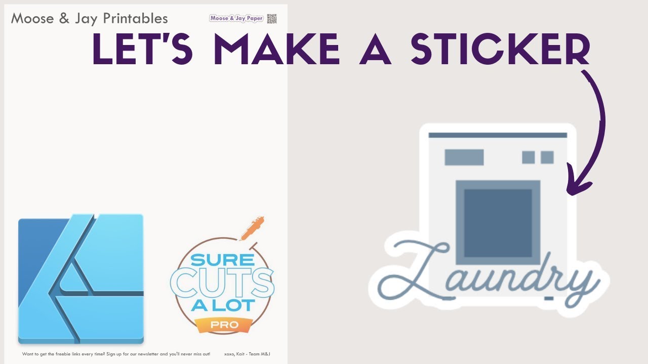 How to Make a Printable Stickersheet and Cut File | Video Tutorial by Moose and Jay Paper