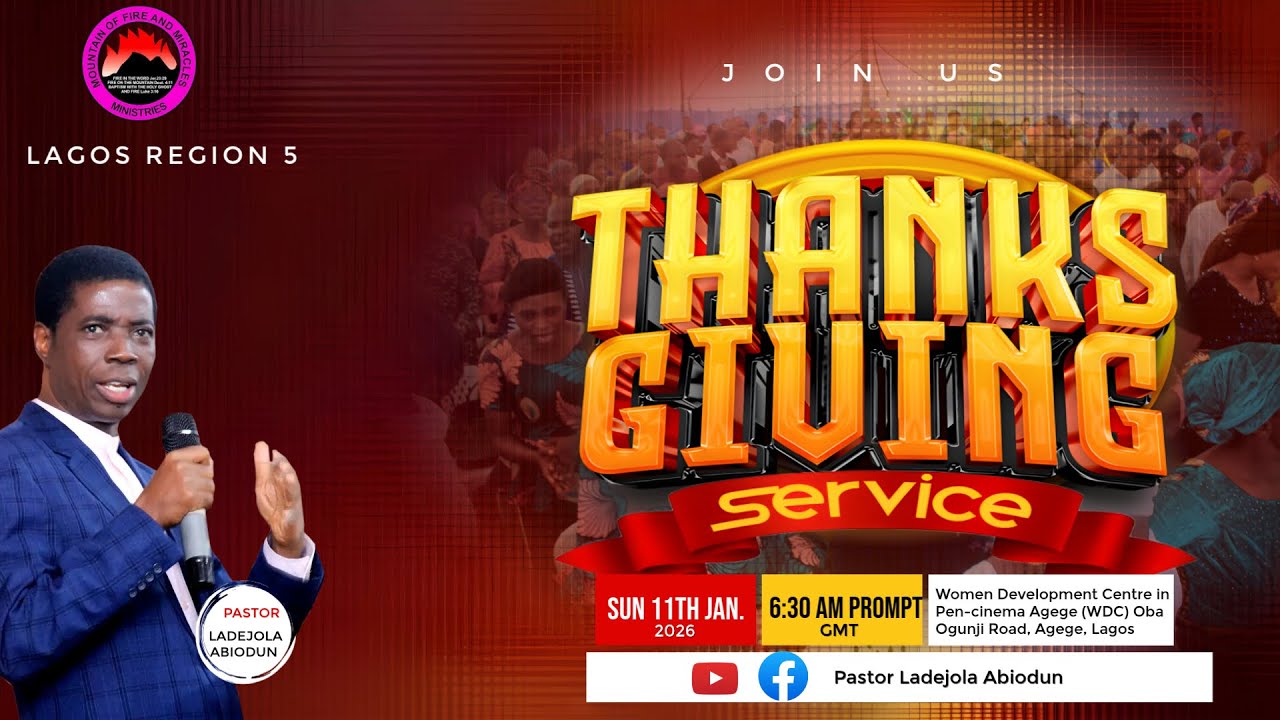 SUNDAY SERVICE | 11TH JANUARY 2026
