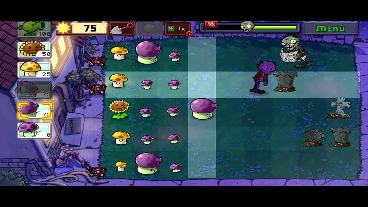 Mode serius plants vs zombie😫