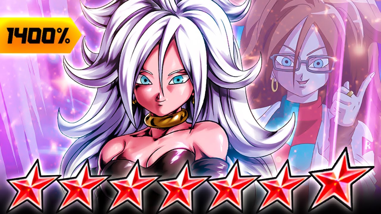 (Dragon Ball Legends) ZENKAI 7, 1400%, 14 STAR GRN ANDROID 21! EXCELLENT FOOD FOR ULTRA GOGETA BLUE!