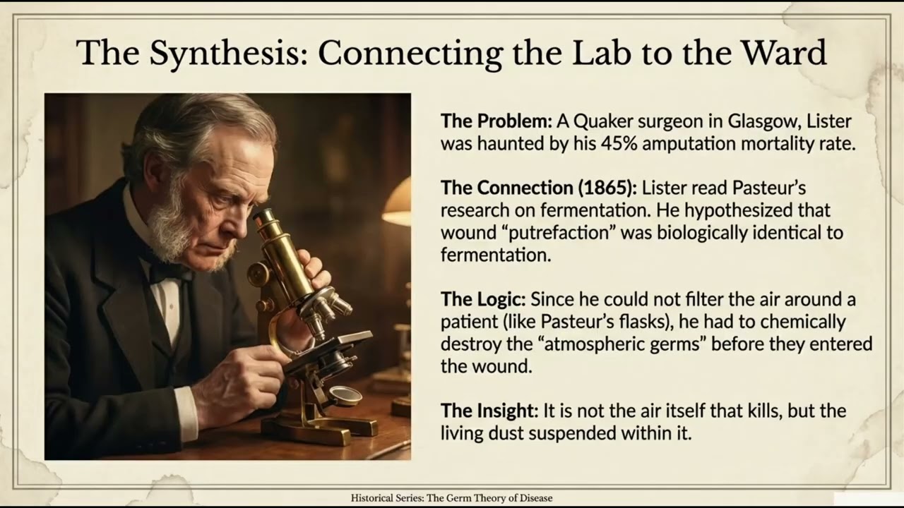 Germ Theory & Antisepsis | How Pasteur, Koch, and Lister Revolutionized Medicine