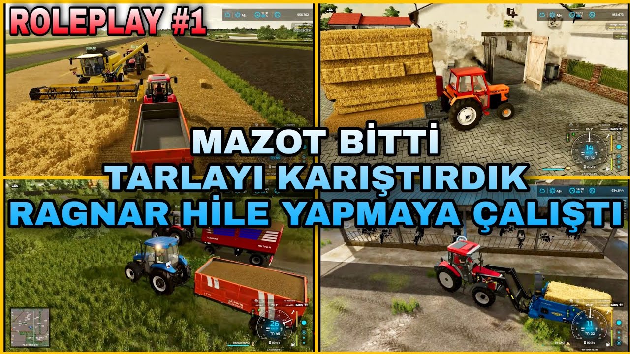 ROLEPLAY'E NİHAYET BAŞLADIK. HASATLA BİSMİLLAH DEDİK / RP BÖLÜM 1 / FARMING SIMULATOR 22