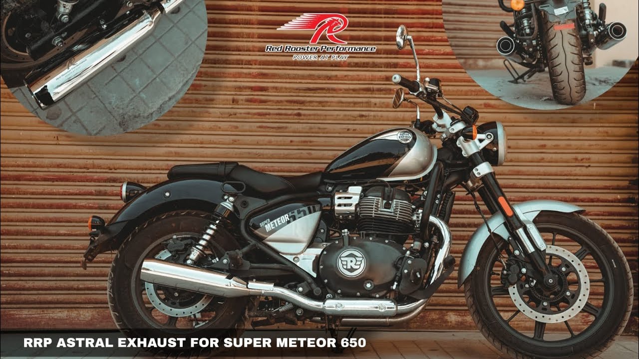 | BEST EXHAUST FOR SUPER METEOR 650 | RED ROOSTER PERFORMANCE EXHAUST | STAINLESS STEEL 304 GRADE |