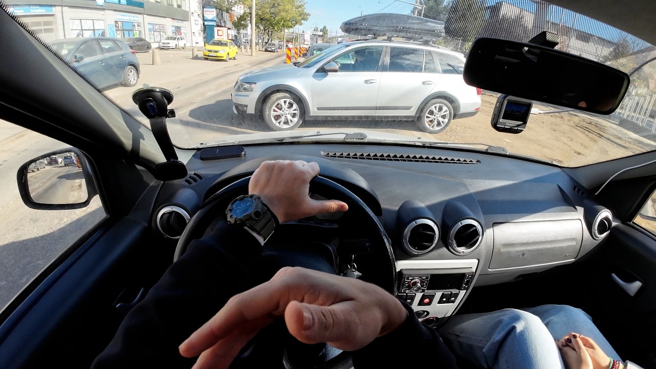 POV Driving DACIA LOGAN PRESTIGE 1.6 16V 105HP IASI 2024. O problema persista.