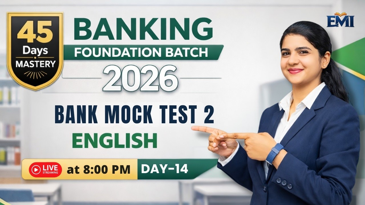 Banking Foundation Batch 2026 | English - Bank Mock Test 2 | FREE Day-14 Class#edumerit