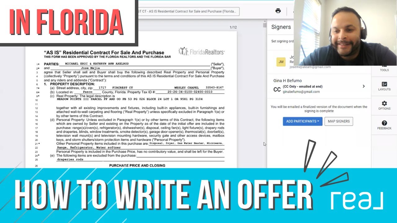 Florida Real Estate Contract - How to write an offer