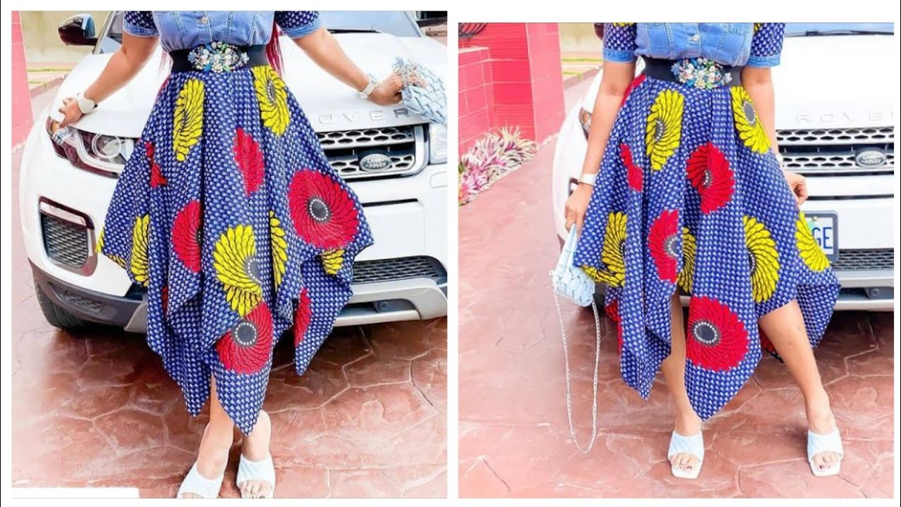 TRENDY HANDKERCHIEF SKIRT || Double Handkerchief Flare skirt || Cutting and Stitching